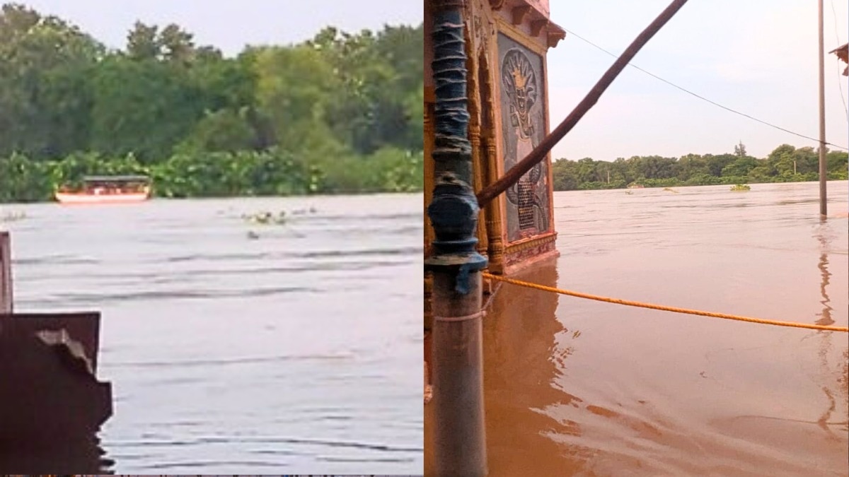 मथुरा: बाढ़ में आधे डूबे घर, बृजवासी बोले- ये तो यमुना मईया का आशीर्वाद... देखें तस्वीरें