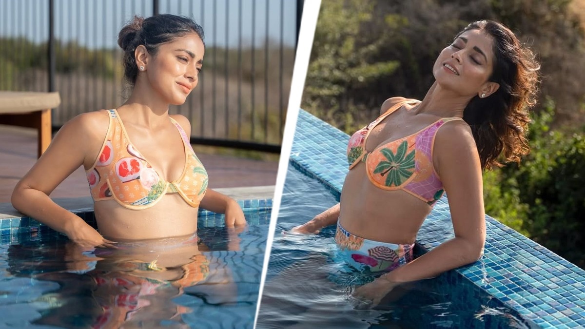 43 की उम्र-एक बच्चे की मां, बिकिनी में छाई एक्ट्रेस, पूल में दिए किलर पोज