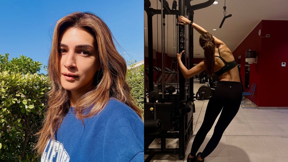 'कॉकटेल 2' की शूटिंग में बिजी कृति सेनन, जिम में बहाया पसीना, फ्लॉन्ट की टोन्ड बैक