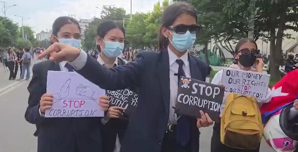 social media ban protest nepal