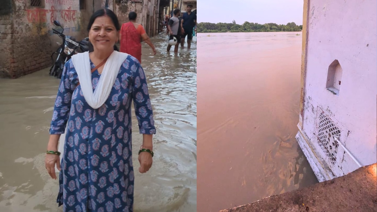 heavy rain vrindavan photos