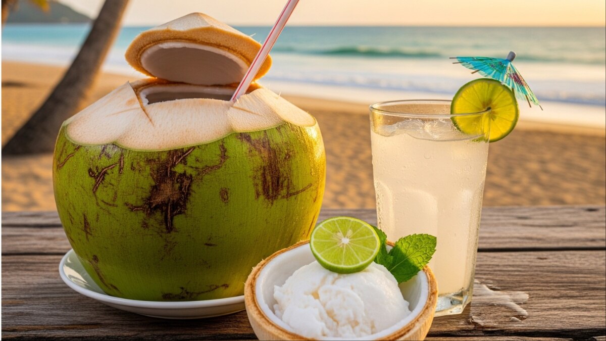 नारियल पानी (photo: gemini generated)