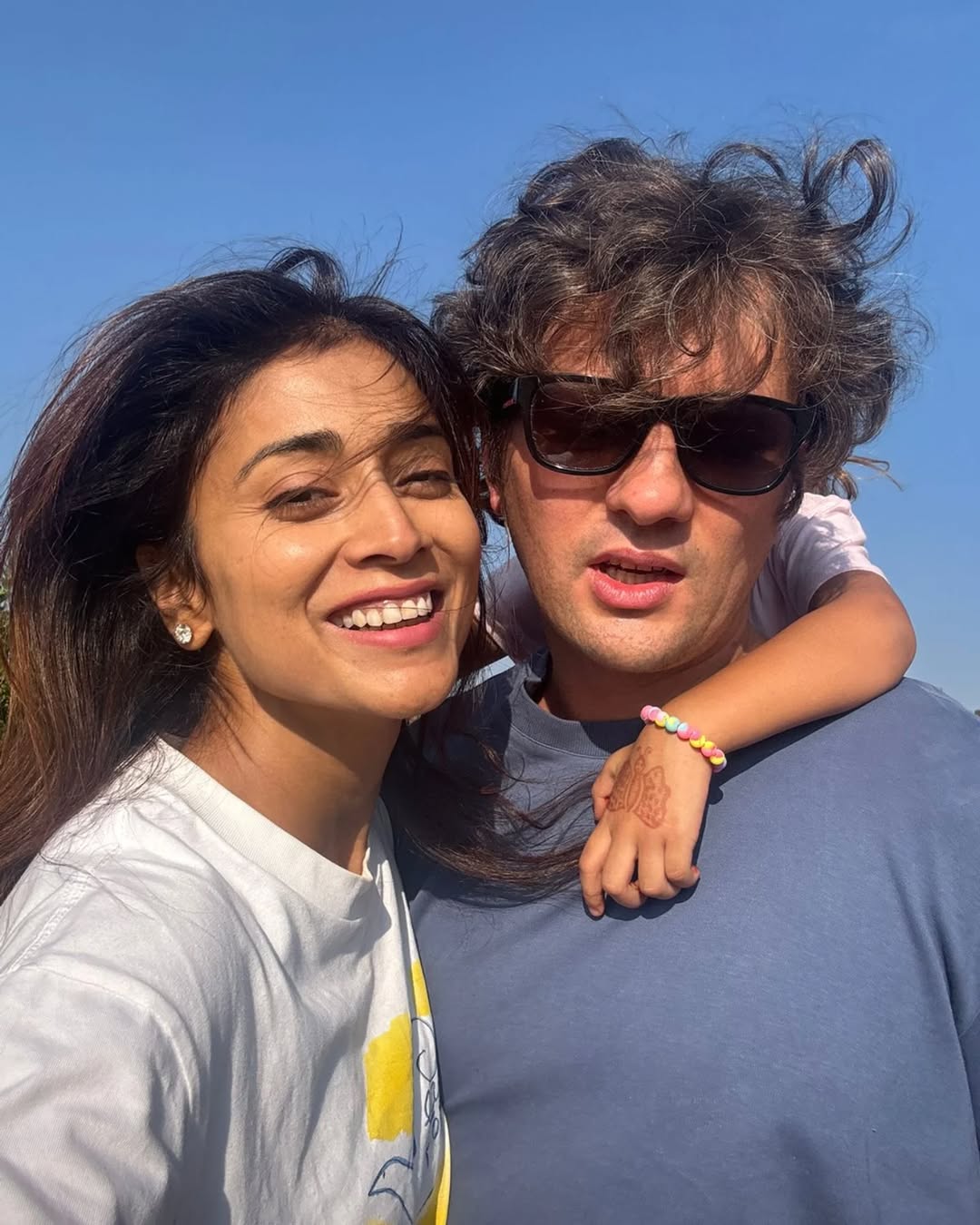 Shriya saran with husband Andrei Koscheev