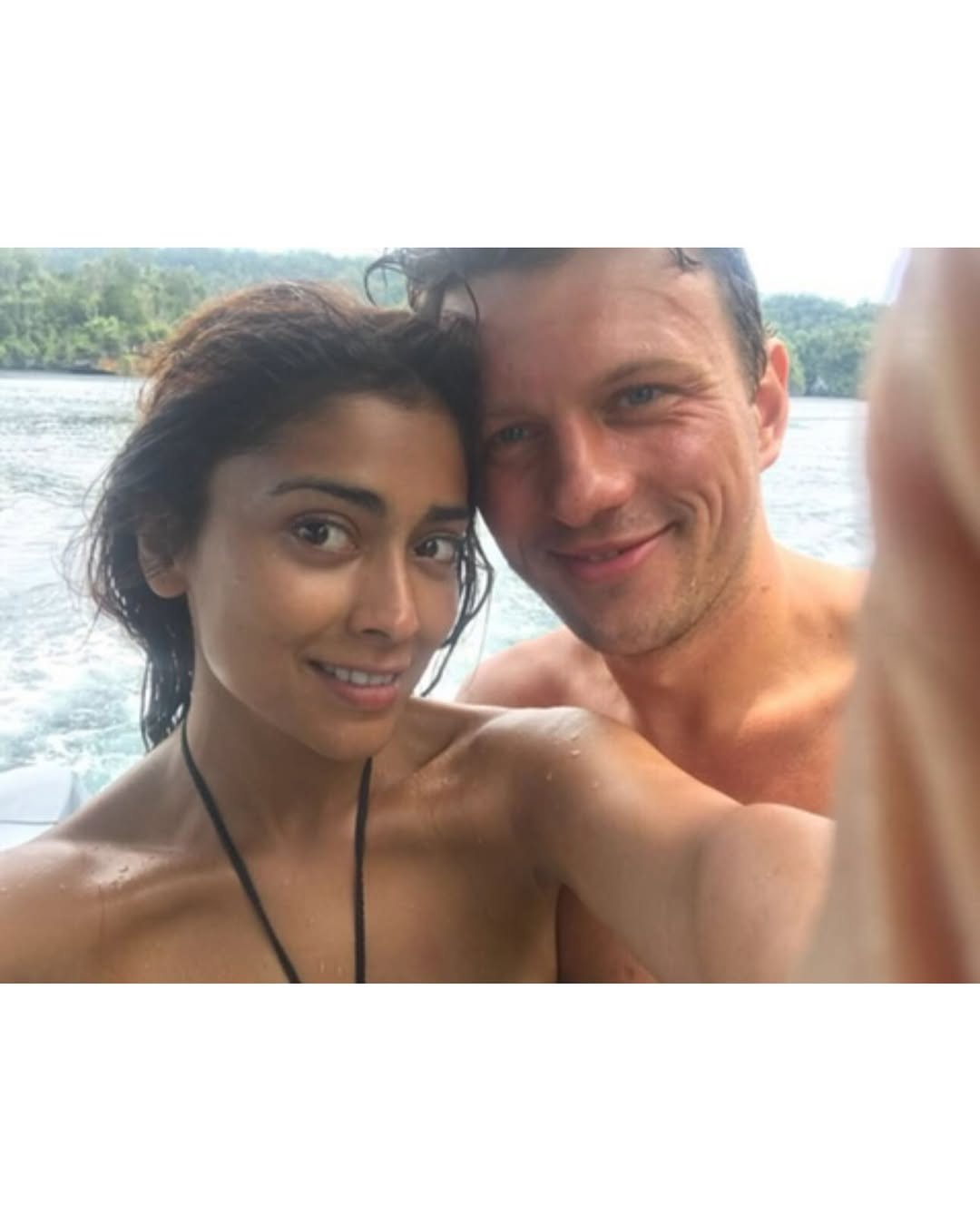 Shriya saran with husband Andrei Koscheev