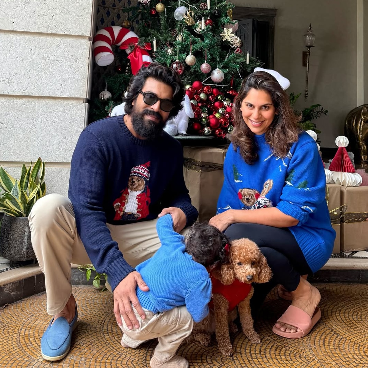 Ram charan with wife Upasana and Daughter Klin