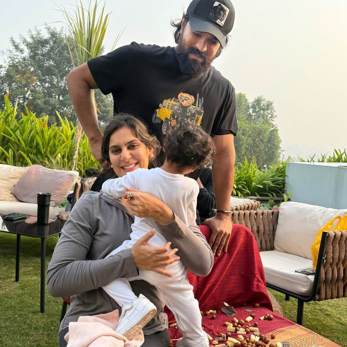 Ram charan with wife Upasana and Daughter Klin