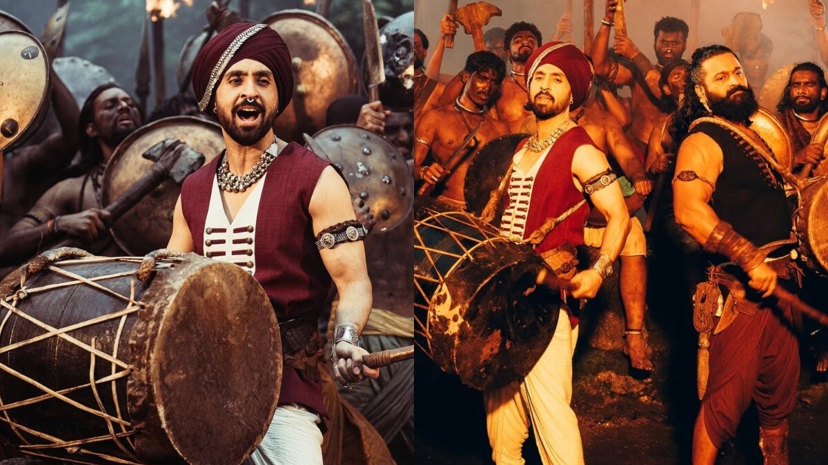 Diljit Dosanjh & Rishab Shetty in Kantara Chapter 1 Rebel song