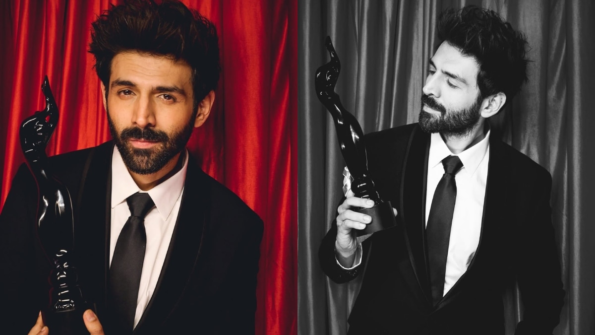 Kartik Aaryan with Filmfare Awards