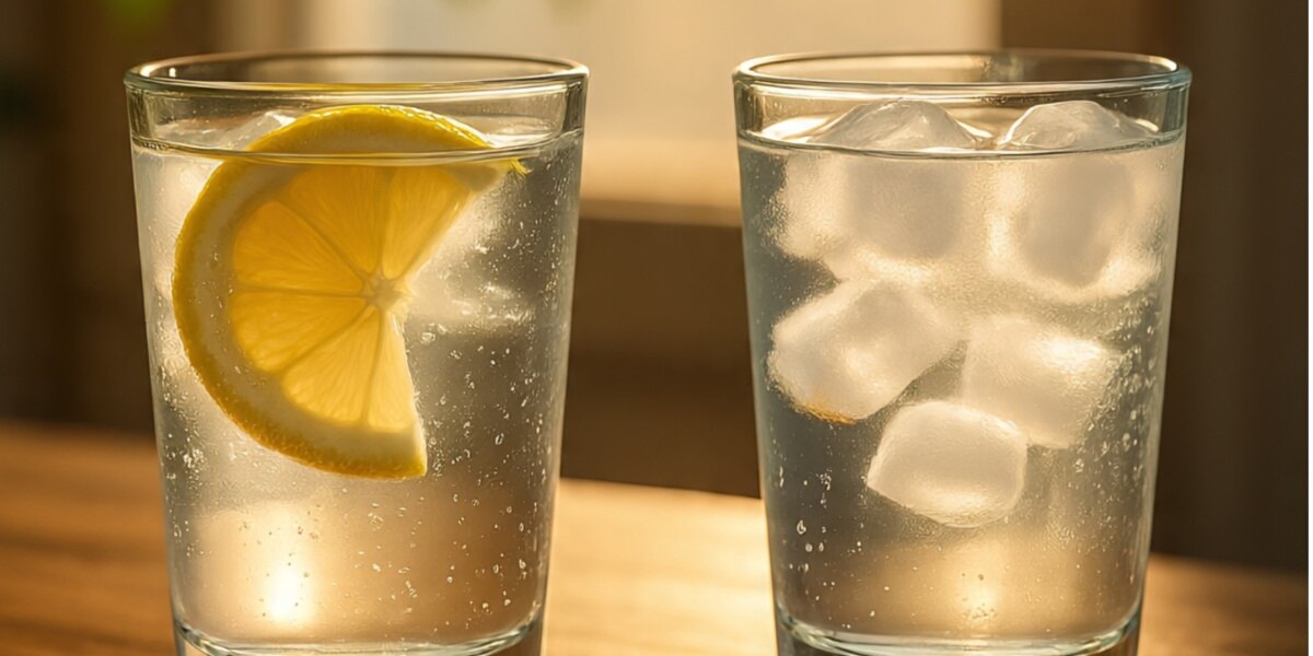lemon water and coconut water