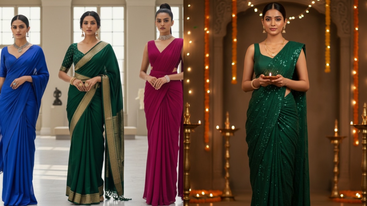 Diwali 2025 trendy dress ideas for womens (Photo: AI generated)