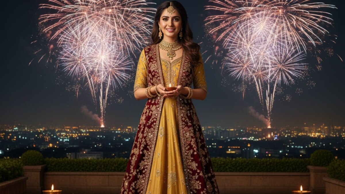 Diwali 2025 trendy dress ideas for womens (Photo: AI generated)