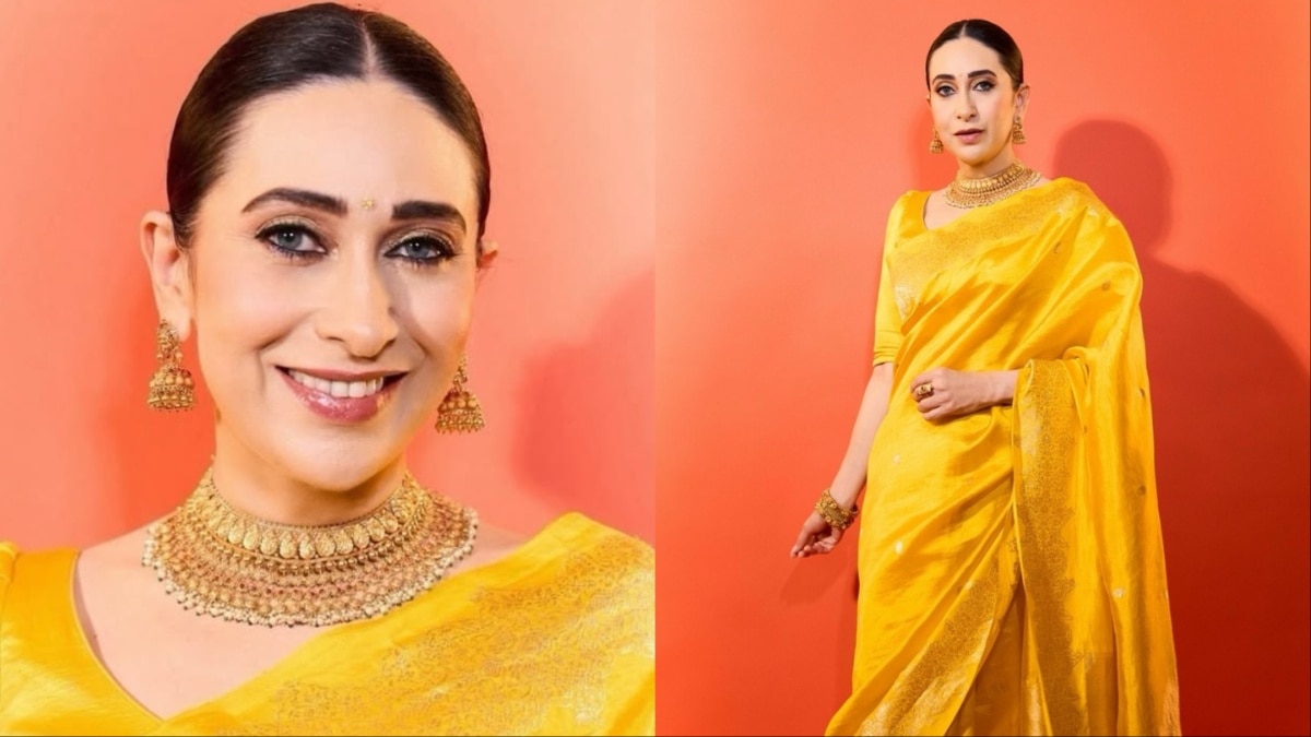 Karisma Kapoor’s yellow saree