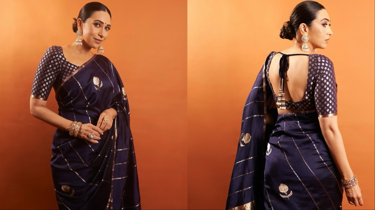Karisma Kapoor’s Stunning blue saree