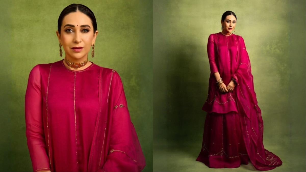 Karisma Kapoor’s pink suit 