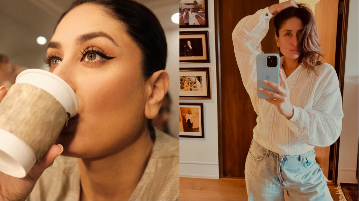 Kareena Kapoor Khan wears a tissue paper mask Kareena Kapoor Khan wears a tissue paper mask