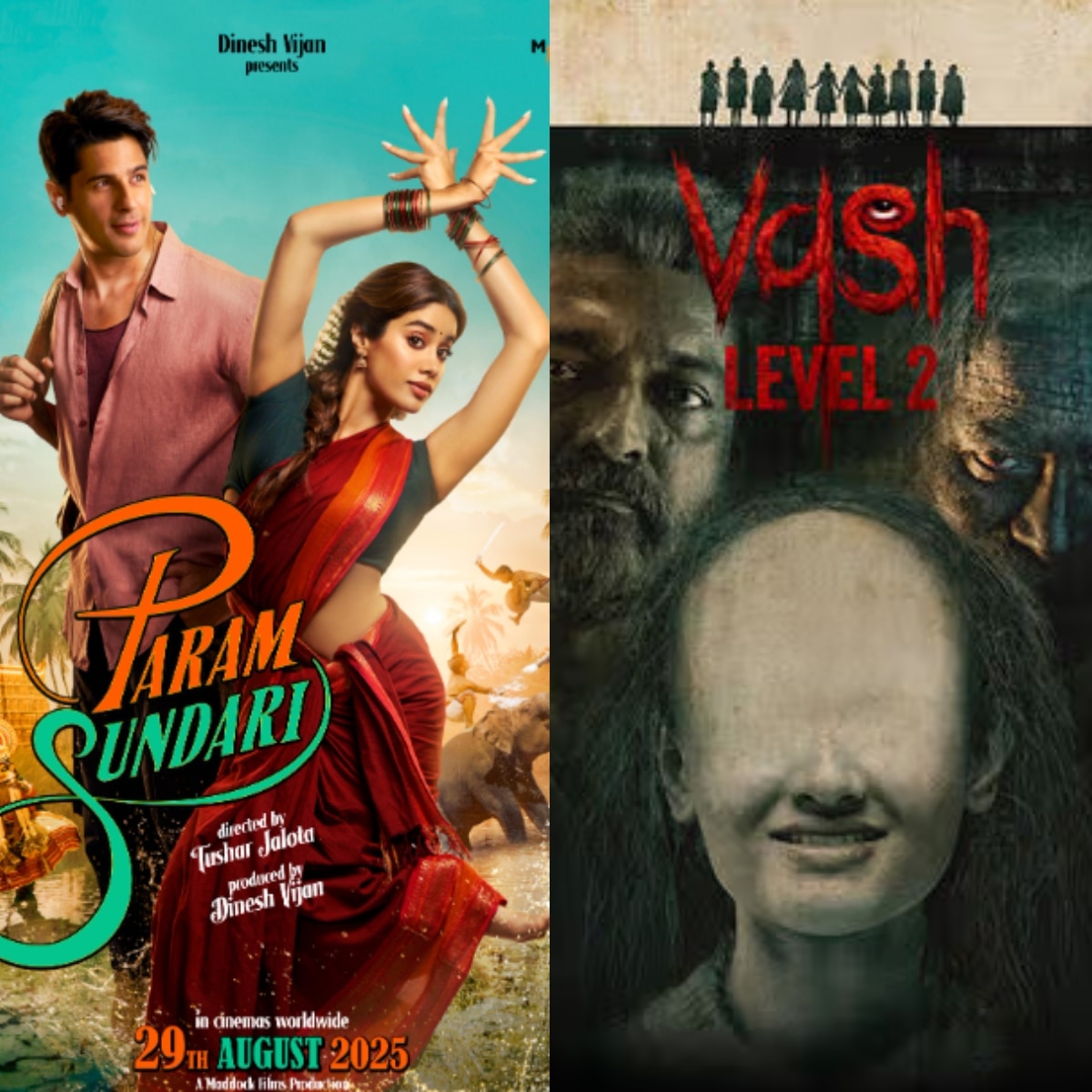 परम सुंदरी, वश लेवल 2 के पोस्टर (Photo: Screengrab)