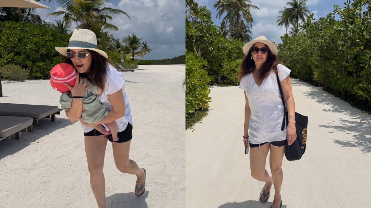 Actress Sagarika Ghatge with husband Zaheer khan and son