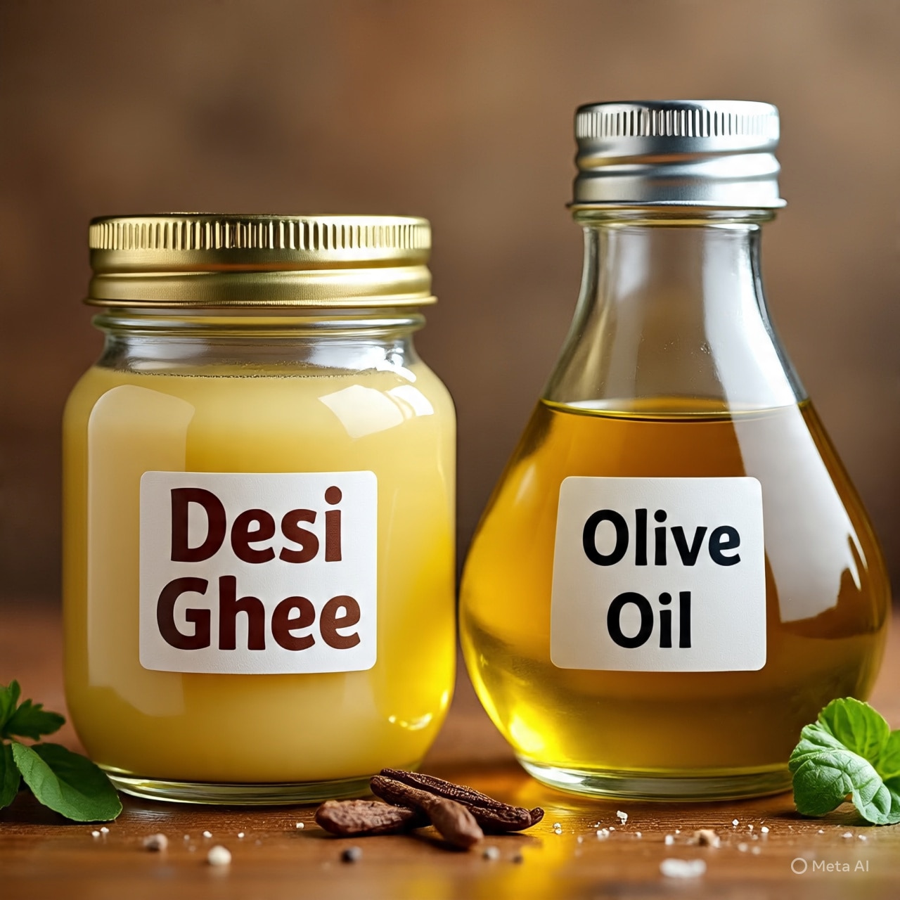 desi ghee vs olive oil (Photo: AI generated