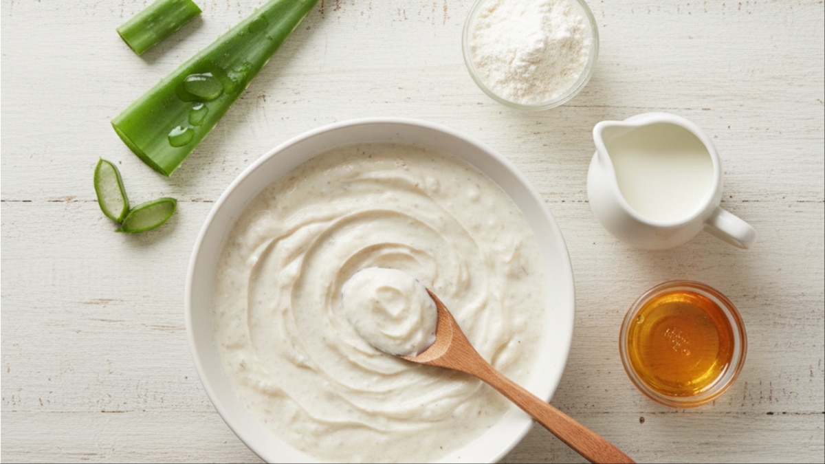 Homemade winter face pack