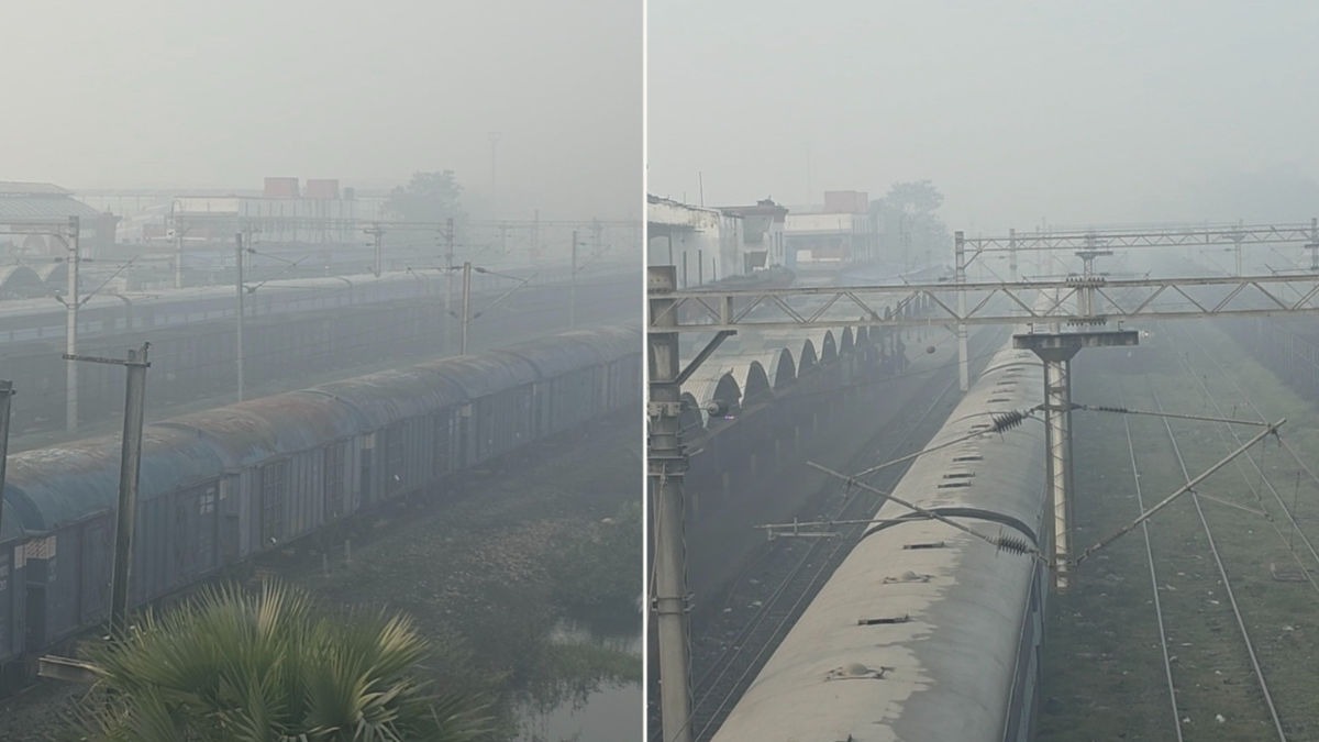 कोहरे के कारण ट्रेनों में देरी 
