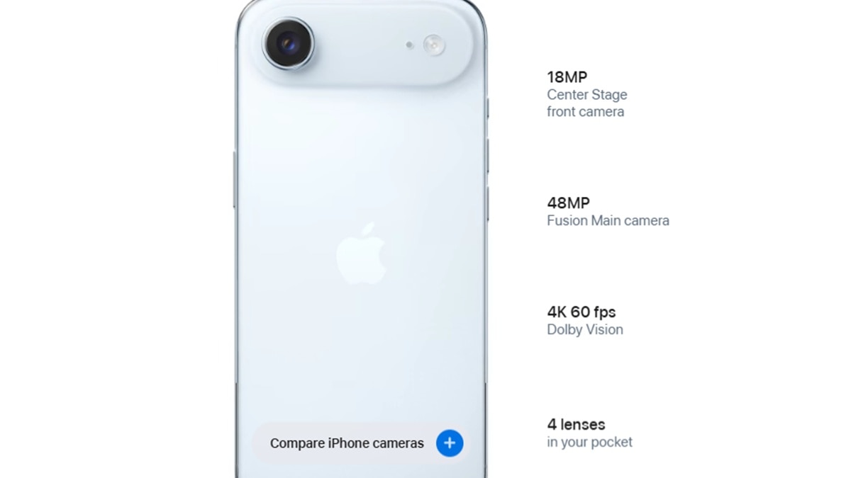 iPhone Air का कैमरा सेटअप 