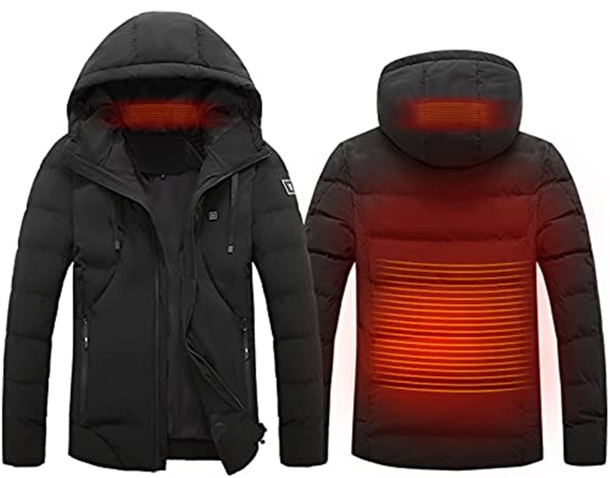 जैकेट के अंदर इलेक्ट्रिक हीटिंग एलीमेंट