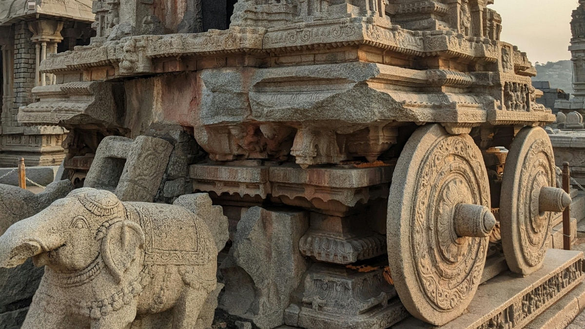 Ancient stories carved on stones in Hampi