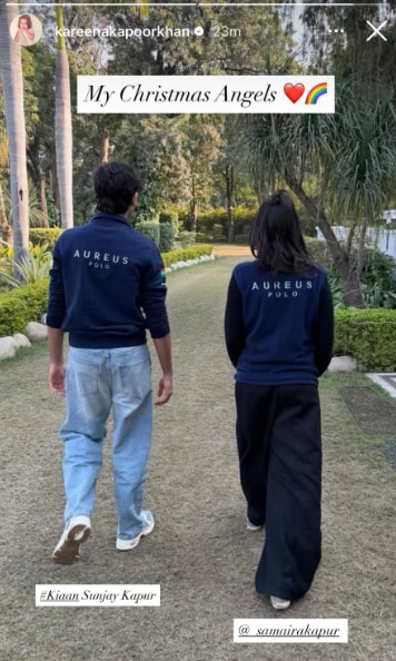 Karisma kapoor kids celebrated christmas