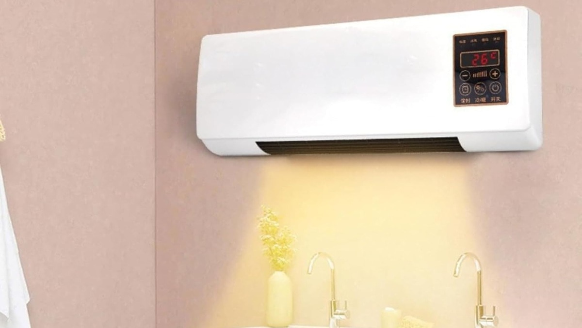 Wall mount room heater drumstone 