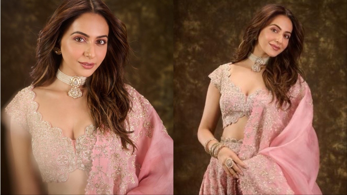 Rakul Preet Singh pink lehenga look