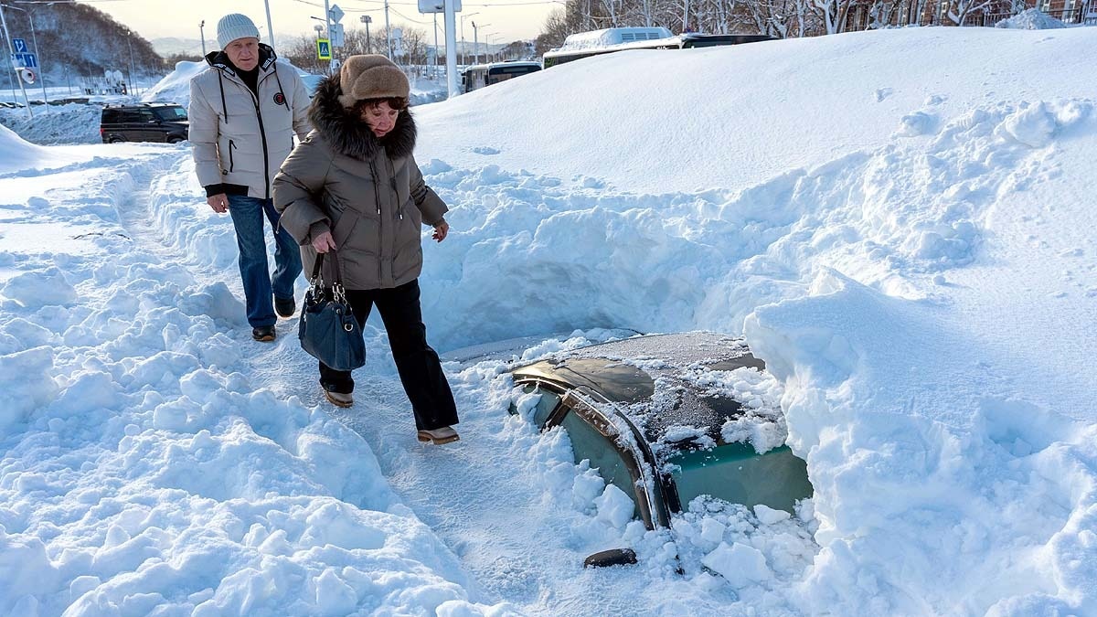 Kamchatka Russia snowfall
