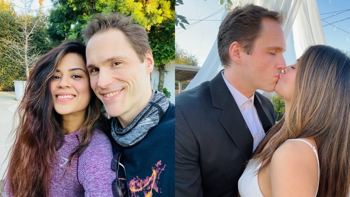 Sana Saeed with husband Csaba Wagner