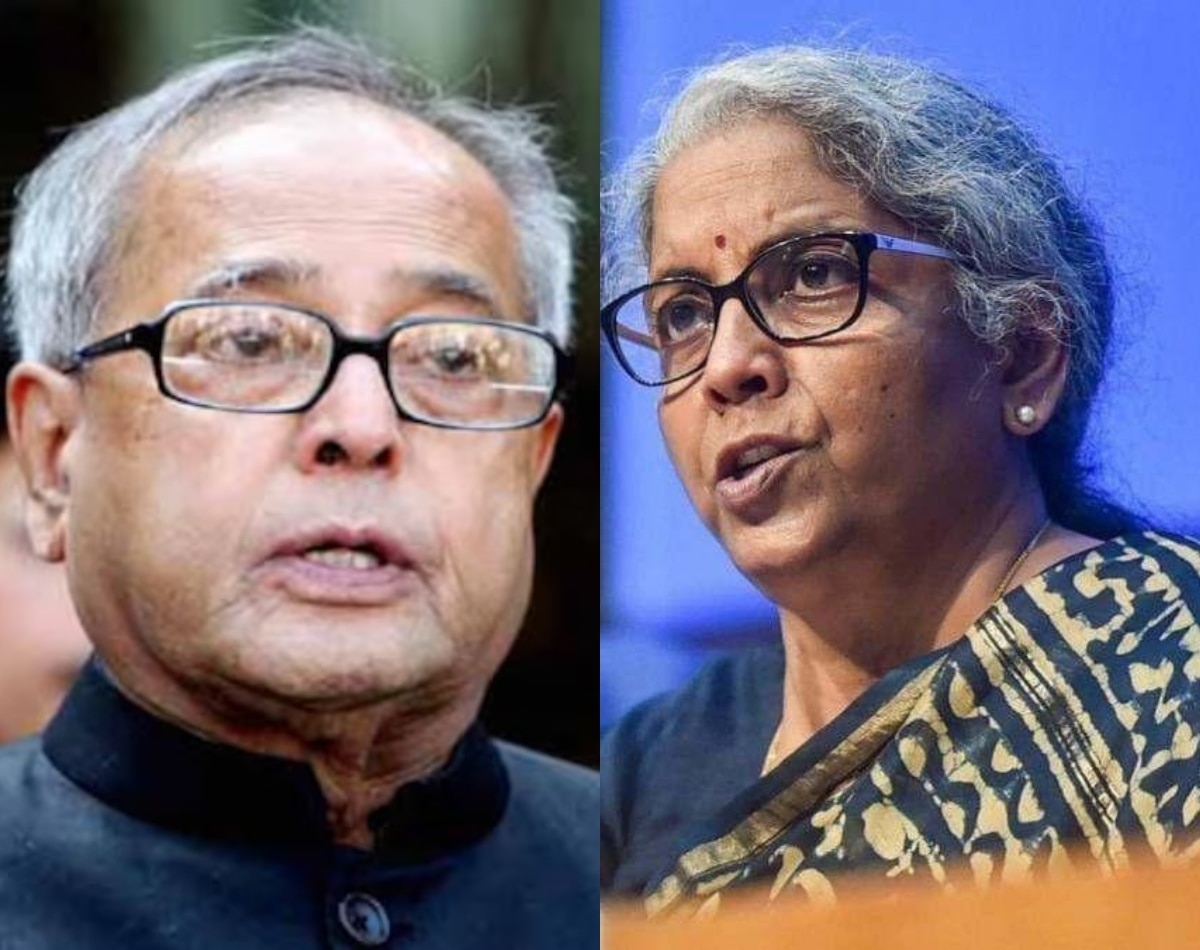 प्रणव मुखर्जी और निर्मला सीतारमण 