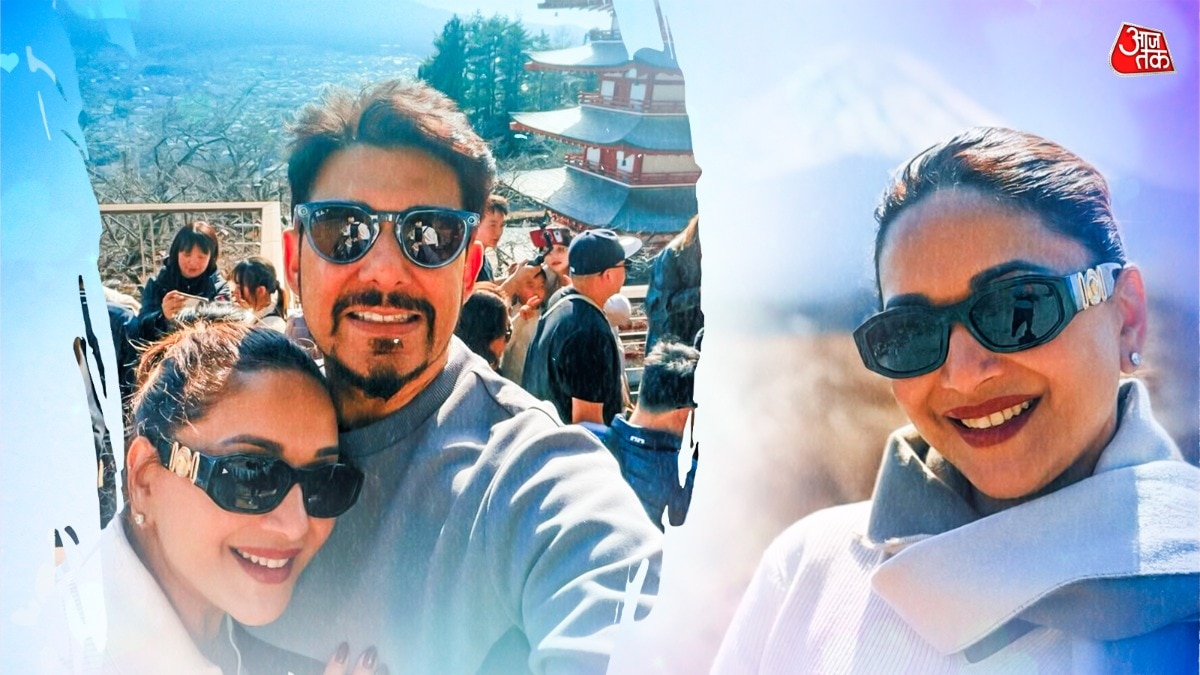 Madhuri Dixit with husband Dr. nene