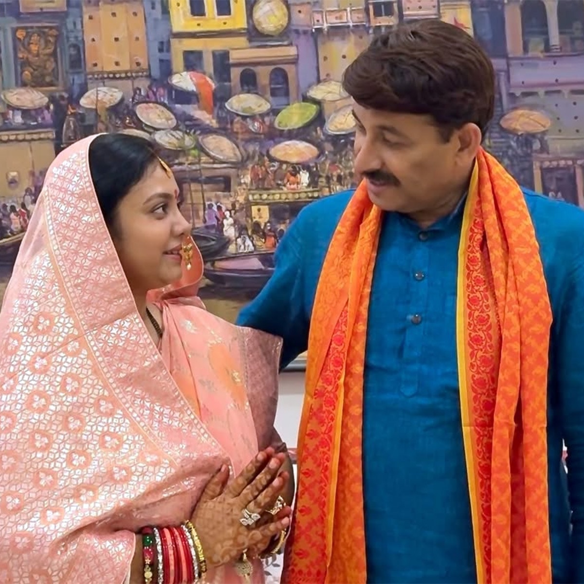 सुरभि तिवारी, मनोज तिवारी 