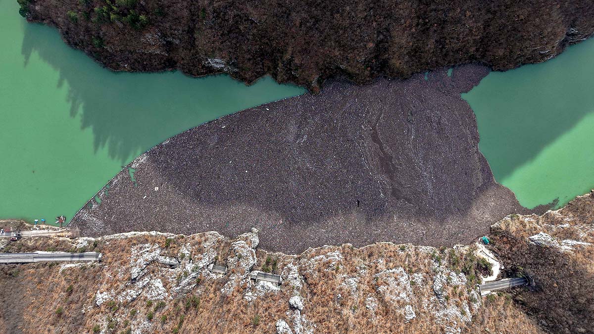 Bosnia Drina River Garbage Dump