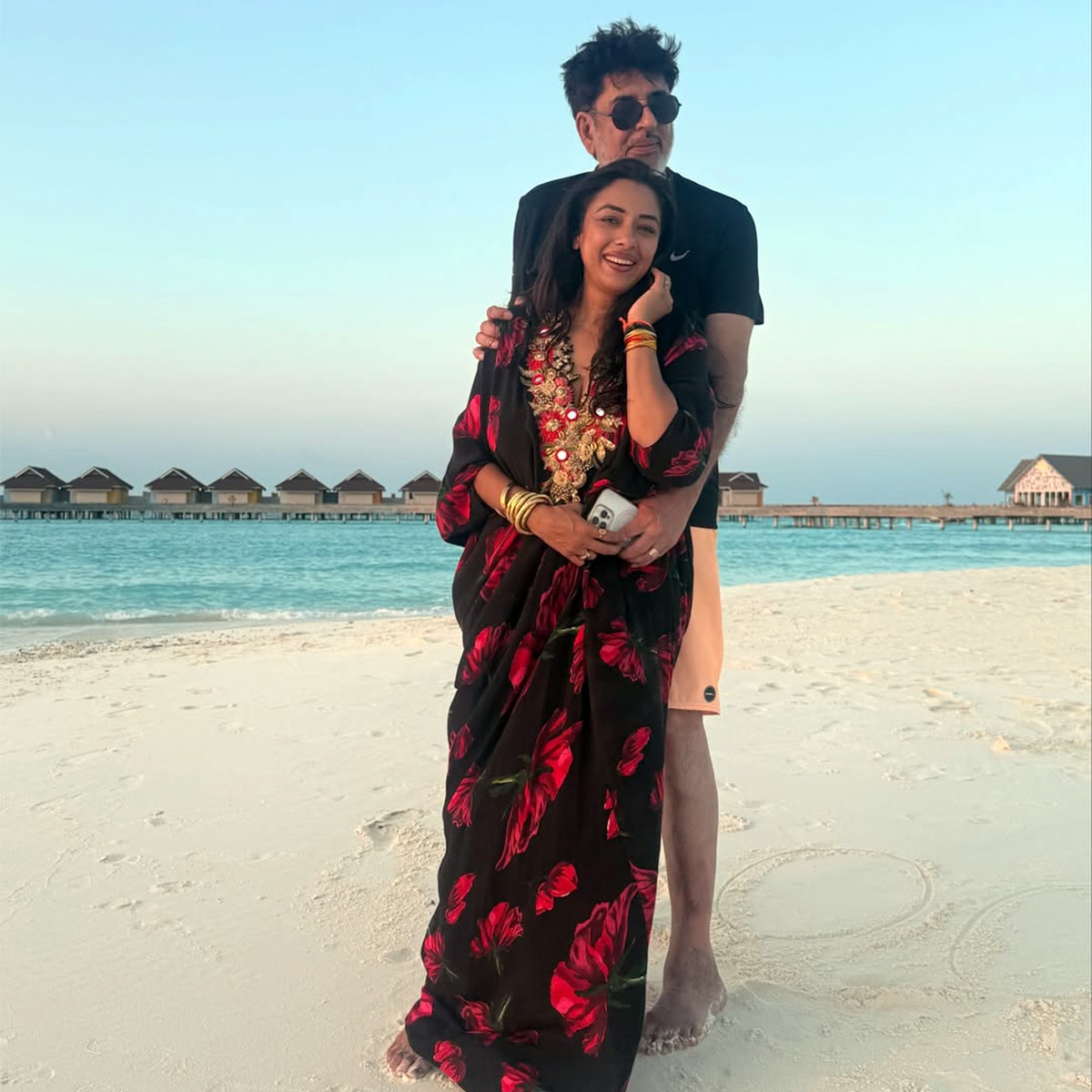 Rupali Ganguly romantic with husband
