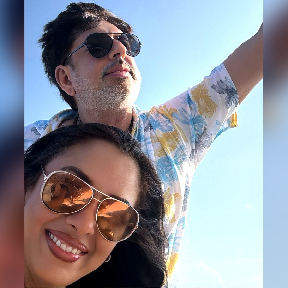 Rupali Ganguly romantic with husband