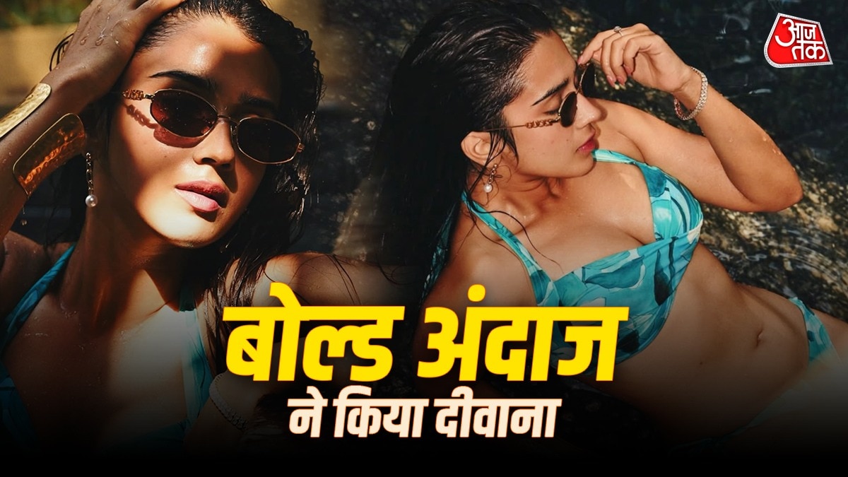 बिकिनी में हसीना का स्वैग, पूल में लेटकर दिए किलर पोज