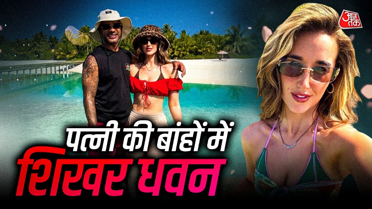 Shikhar Dhawan Sophie Shine bikini bold look