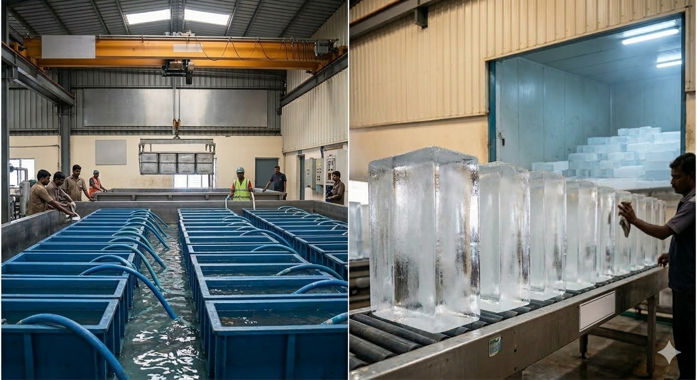 प्लांट लगाने के लिए आइस ब्लॉक मशीन की जरूरत