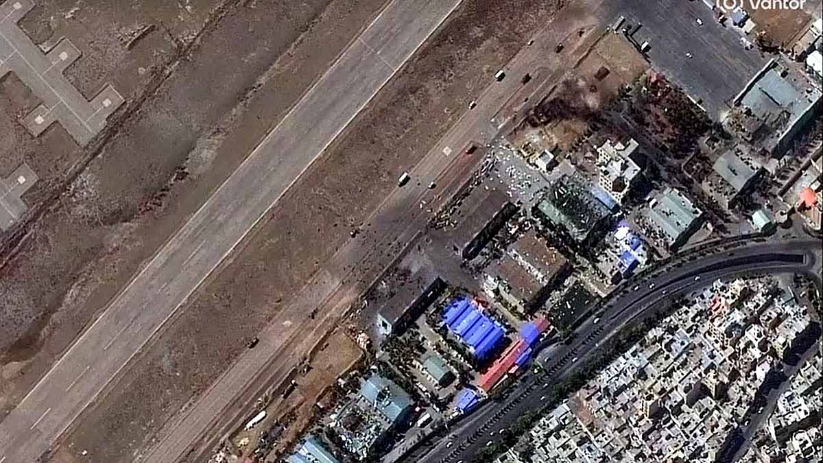 iran damage Satellite Photo