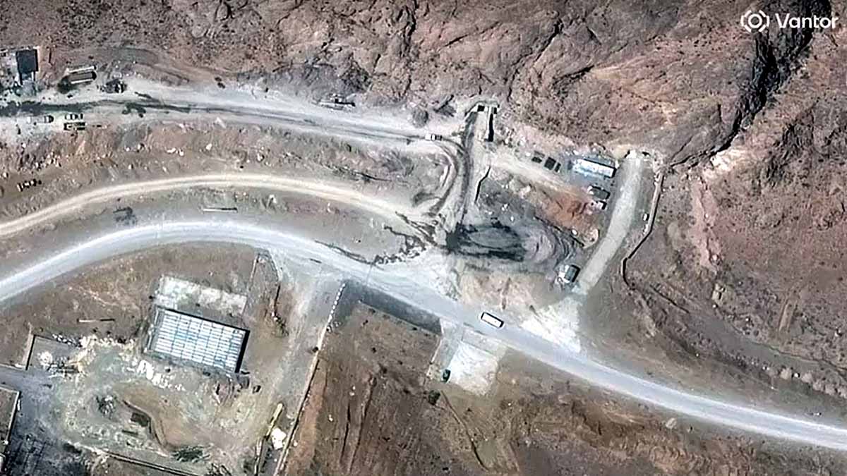 iran damage Satellite Photo