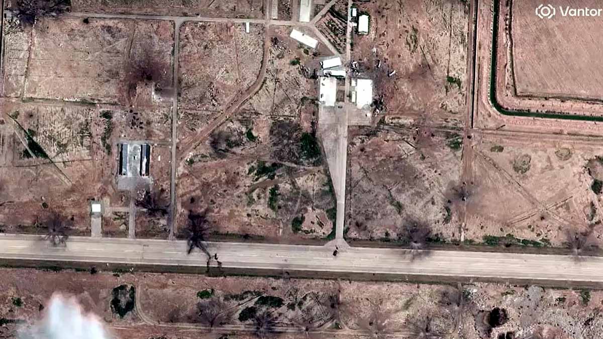 iran damage Satellite Photo