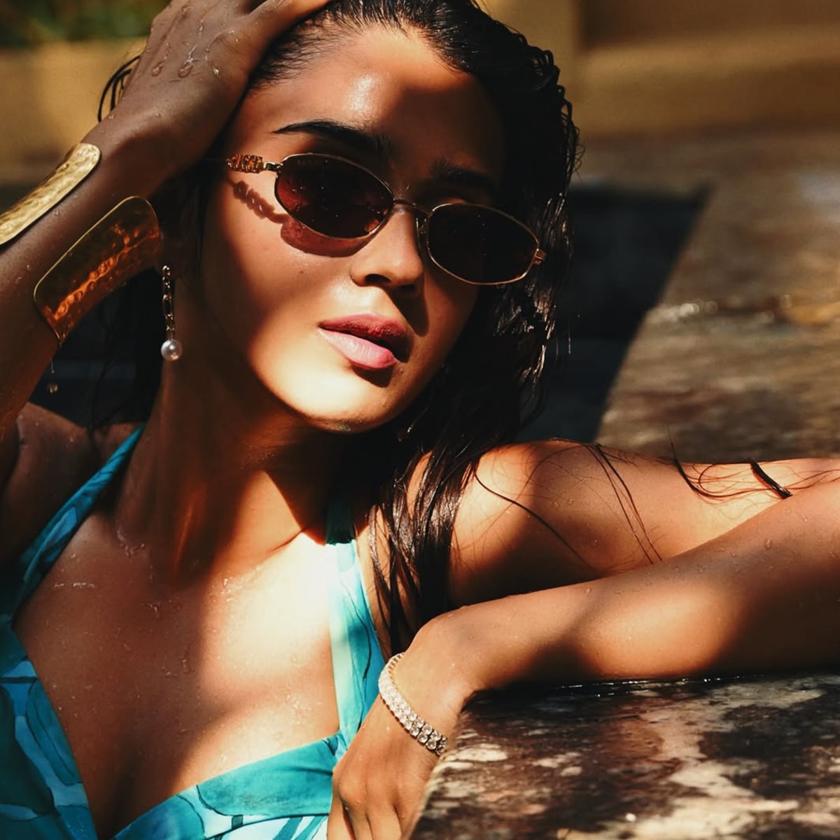 roshni walia bikini pool photos