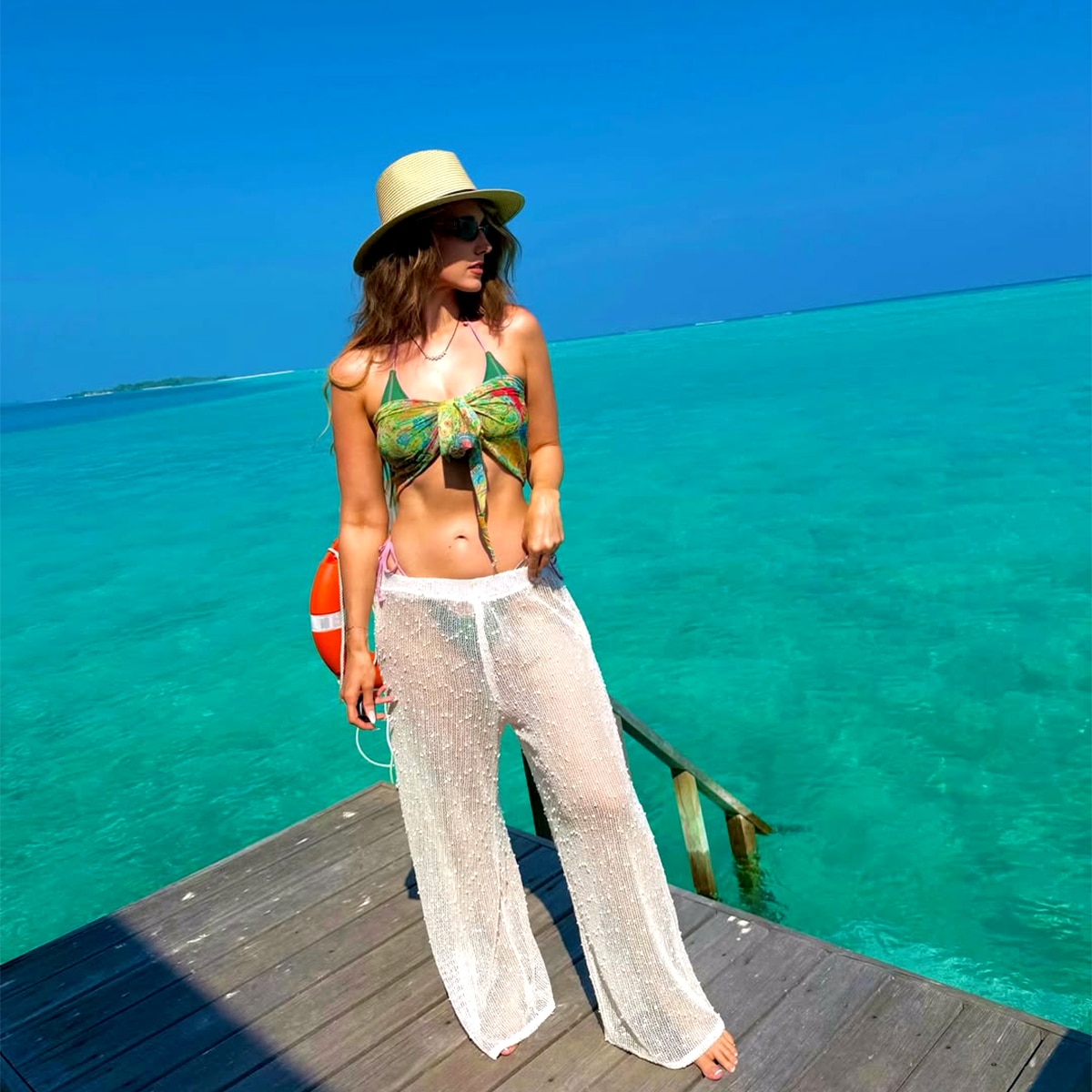 Shikhar Dhawan Sophie Shine bikini bold look