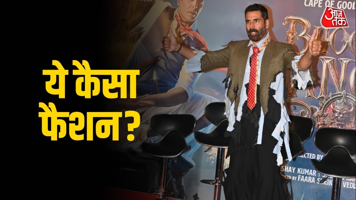 Akshay kumar distressed look, bhooth bangla trailer launch