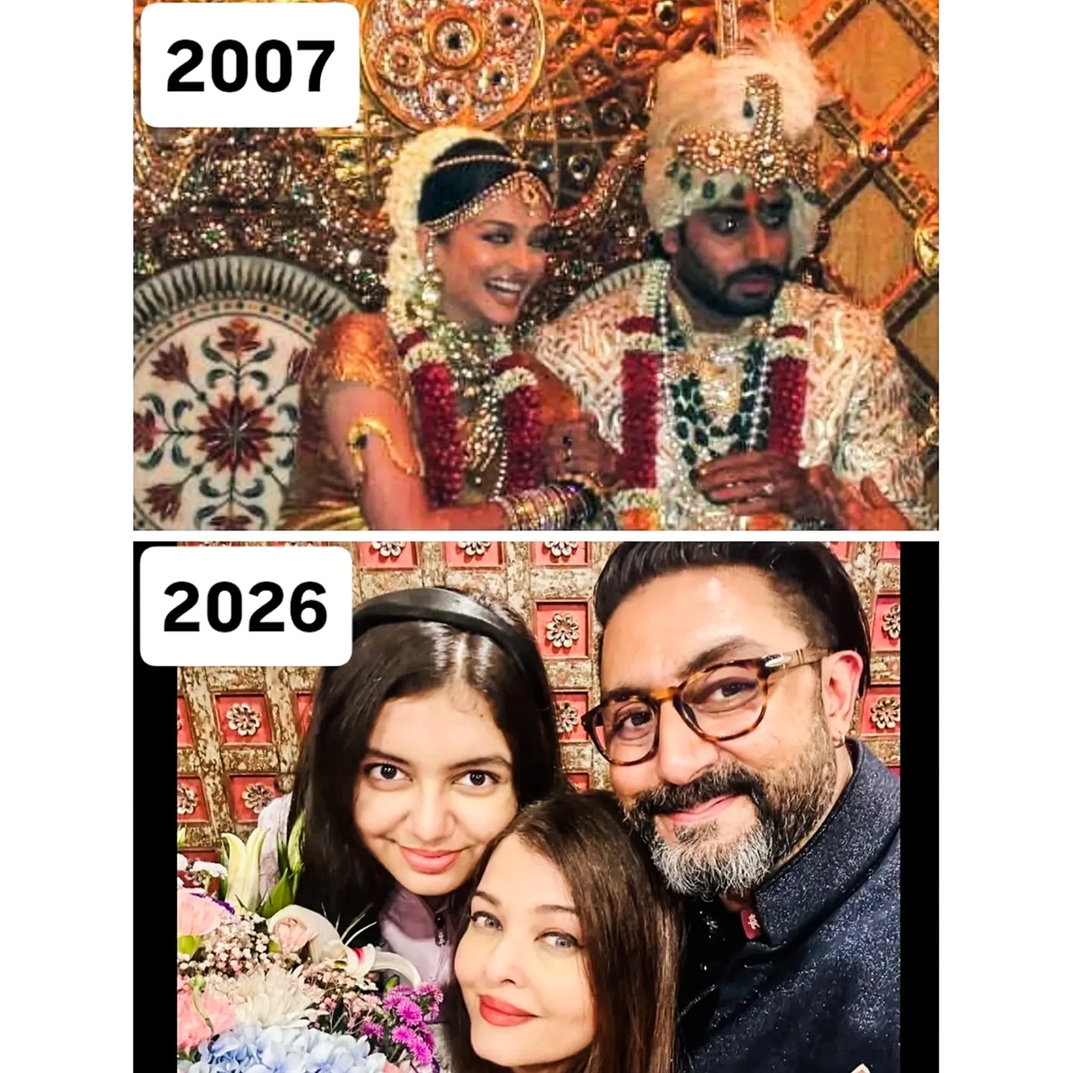 सोने की कांजीवरम साड़ी में दुल्हन बनीं ऐश्वर्या राय