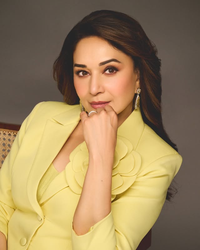 madhuri-dixit-lemon-yellow-blazer-set-fashion