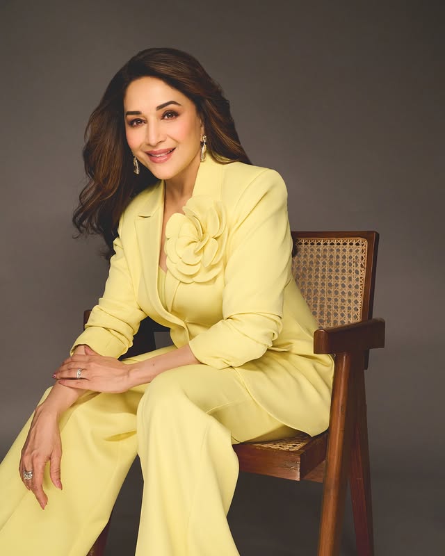 madhuri-dixit-lemon-yellow-blazer-set-fashion